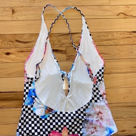 6 Shore Road Floral Tie Front Swimsuit Small - Picture 4 of 6